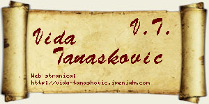 Vida Tanasković vizit kartica